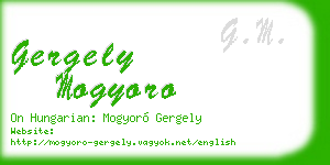 gergely mogyoro business card