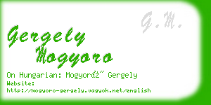 gergely mogyoro business card